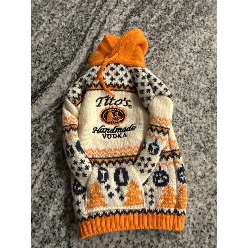Tito's‎ Vodka For Dog People Bottle Sweater Collectible -NEW